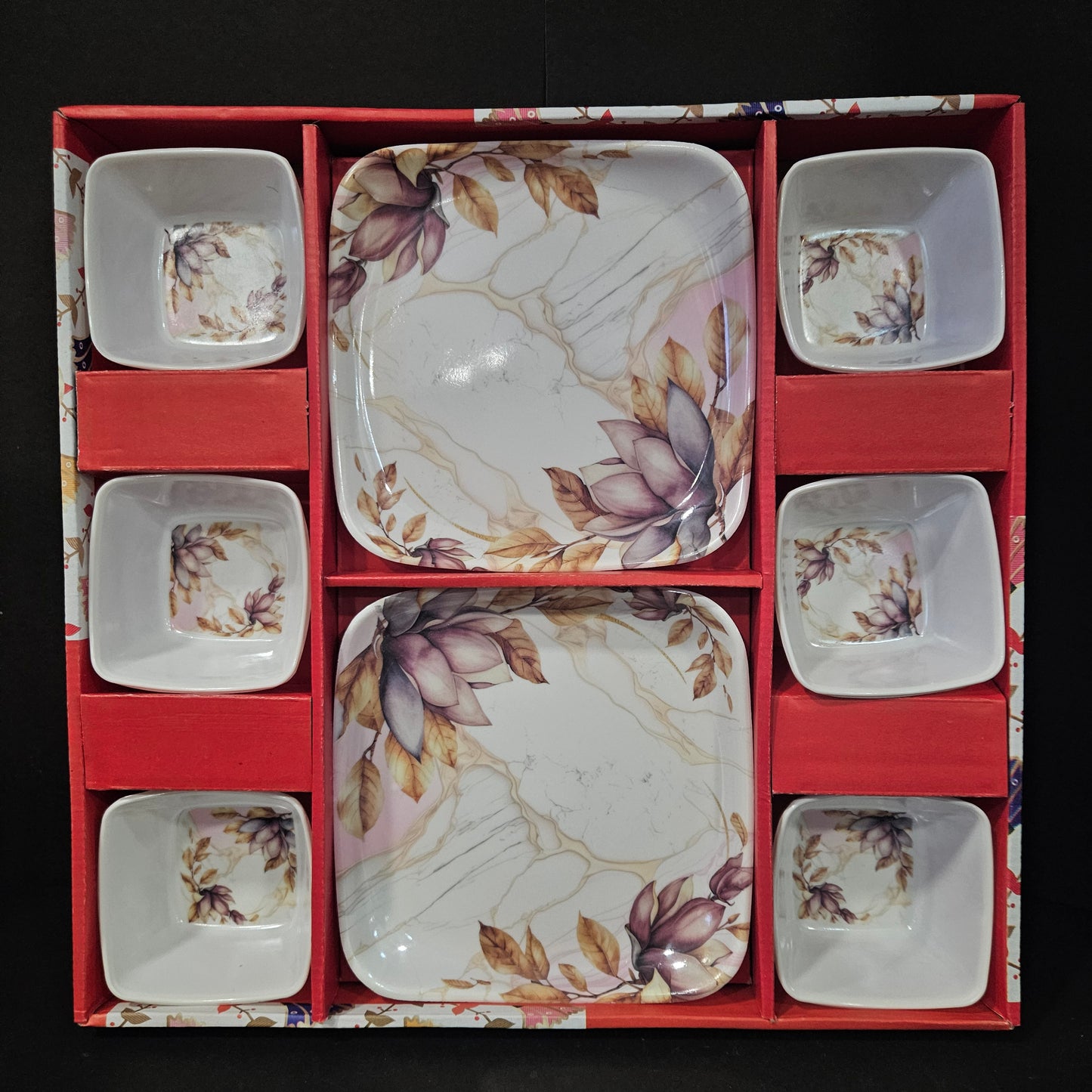Pk Relax time 2 pieces serving Platters & 6 pieces bowls set