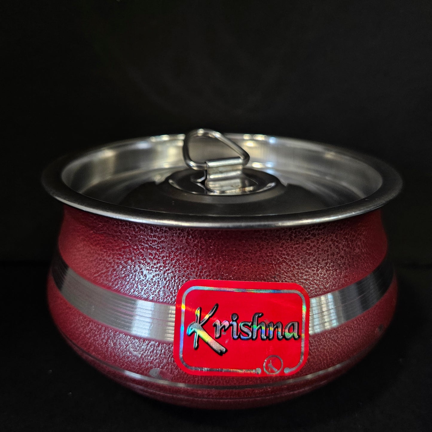 Stainless Steel Heavy Bottom Patila Heavy Cook and Serve Cookware Pots Container Bowl with lid