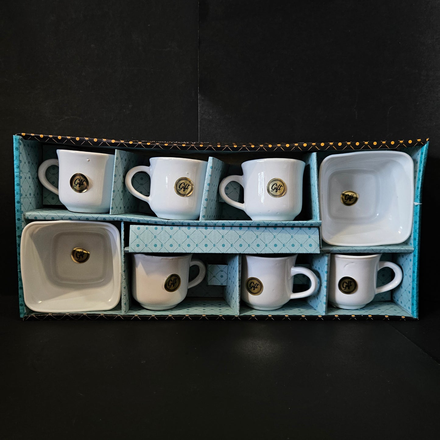 Little coffee 2 pieces set snack bowls & 6 pieces set Ceramic cup set