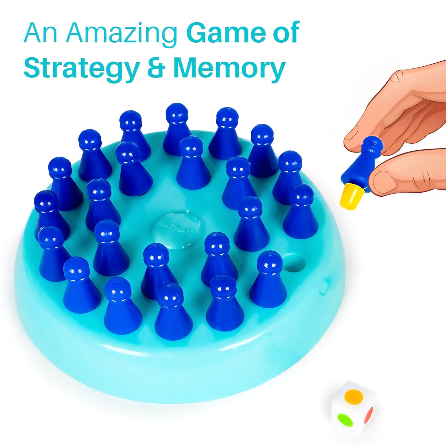 RATNA'S Colour Trap Junior Strategy & Memory Game for Kids, Memory Chess Game, Board Games Toys for Boys and Girls 5-14 Years