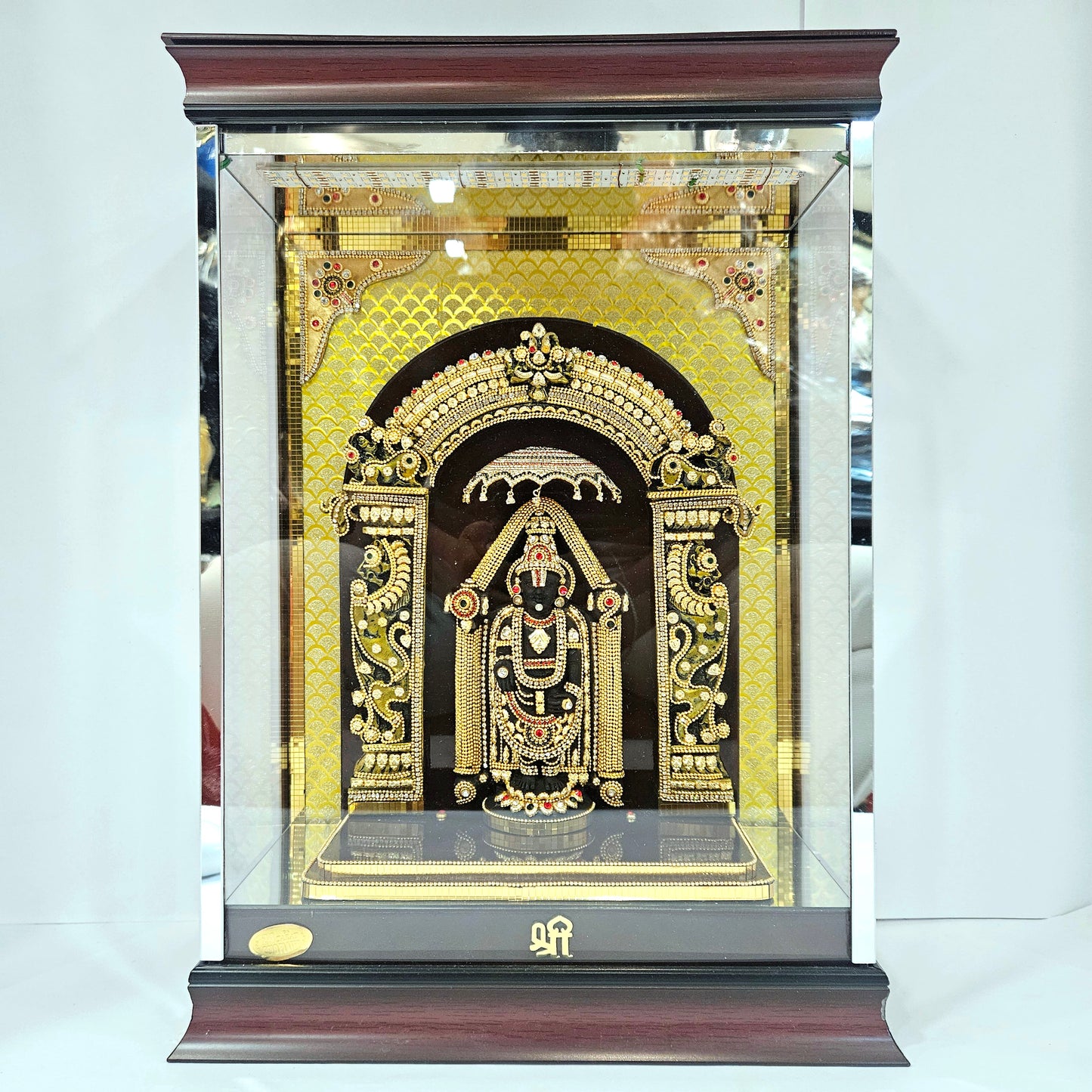 Lord Venkateswara tirupati Balaji 24 carat Gold Plated Cabin Idol for Pooja Room & Home Decor