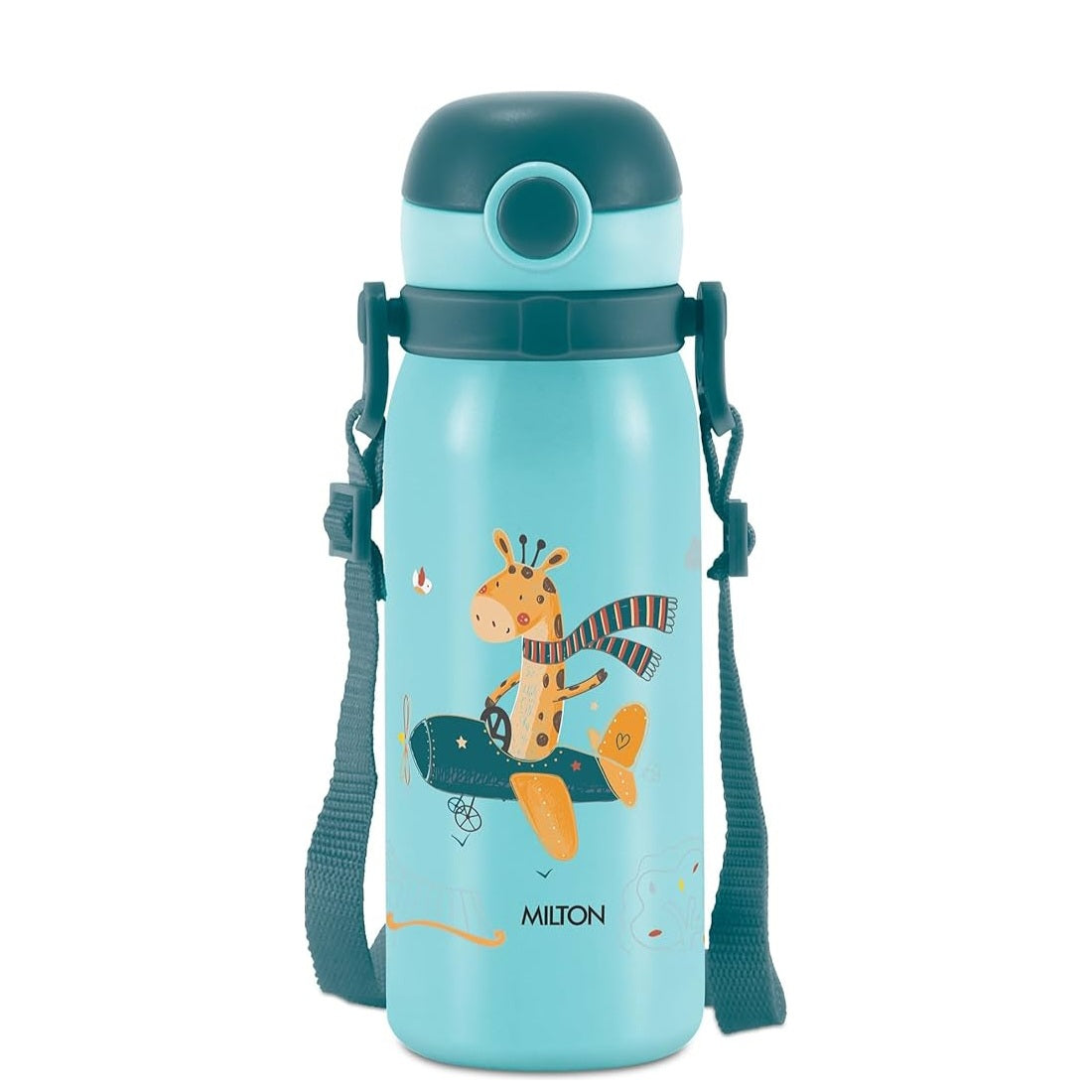 Milton Thermosteel Companion 450 Insulated Inner Stainless Steel Water Bottle with Spout Lid, 1 Piece, 435 ml, Pink| Easy Grip | Leak Proof | Hot or Cold | School | Travel Bottle