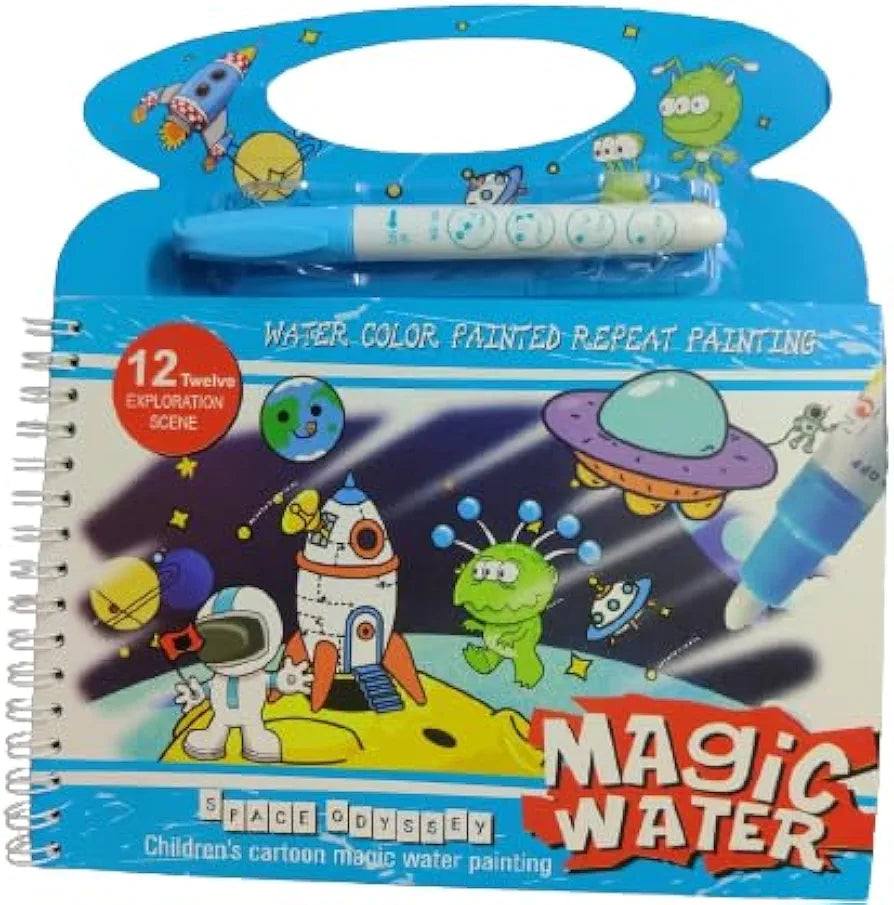 Caught Trendy Magic Paint with Water Coloring Books for Toddler, Reusable Water Reveal Activity Books Learning and Educational Toy for Kid.