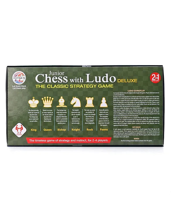 Ratnas Classic Chess And Ludo 2 In 1 Board Game