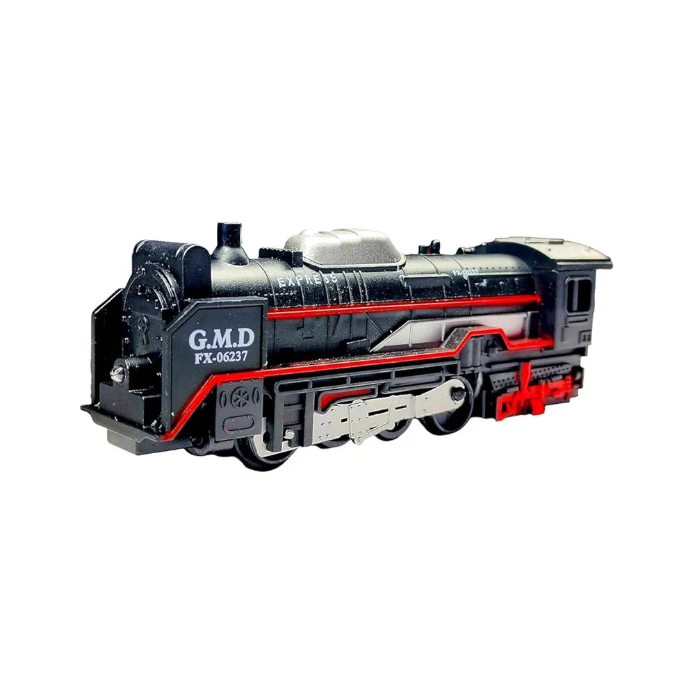 Black Colour Toy Train for Kids |19 pcs Plastic Train Set | Battery Operated Train Engine Toy for Kids | High Speed Engine Train with Round Track