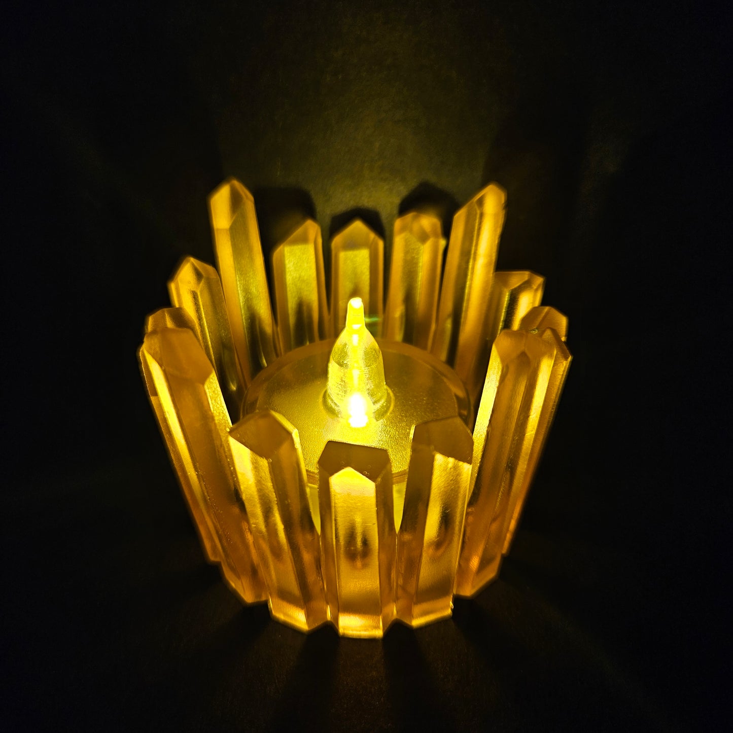 Crystal Shape Epoxy Resin Casting Tea Light Candle for home Decor