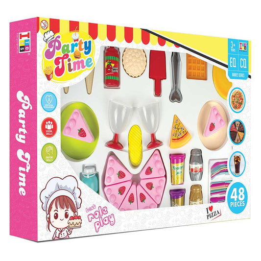 Role play happy time 48 pieces Realistic Cake Pastry Toys for Kids Food Play Set for Kids Non Toxic Plastic Kitchen Set for Kids
