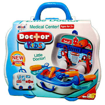 Doctor Set Pretend Play Thermometer Shots, Glasses, Scissors & More Tools for Boys & Girls Portable Play Kit for Preschoolers