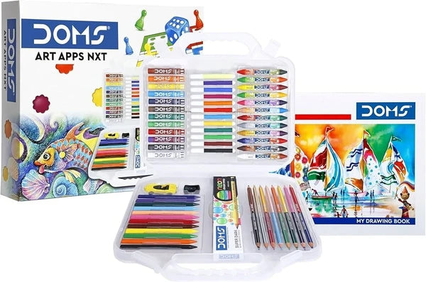 Doms Art Apps NXT coloring kit, which is a comprehensive set of coloring tools for kids.