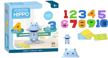 Hippo Balance Scale Math Educational Numbers Toy Counting for Kids Learning And Brain Development