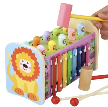 Children Creative Cartoon Early Educational Learning Toys 3 in 1 Lion Hitting Ground Mouse Parent Child Game Toys for Kids