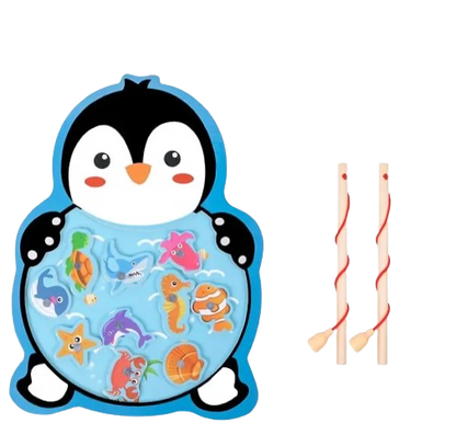 Wooden Board Fishing Game Set Fun and Educational Toy for Kids