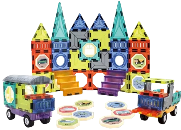 Magic Magnetic Blocks Construction & Block Building Set for kids Learning and play from 3 years above age group kids