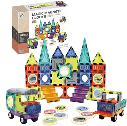 Magic Magnetic Blocks Construction & Block Building Set for kids Learning and play from 3 years above age group kids