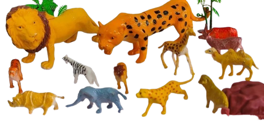 Animal World Rubber Animals Toys for Childrens from 3 years above age kids