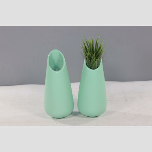 Crazy green Unique Matt Hanging Cone Planter ceramic pot for home & office