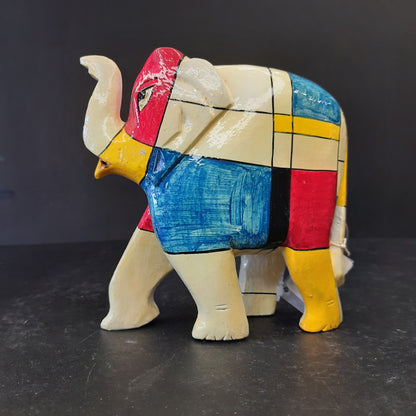 Wooden Elephant Mosaic Work