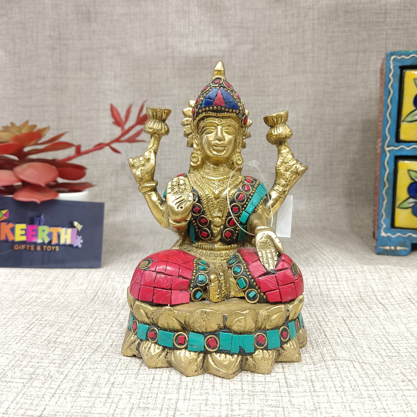 Lakshmi Devi brass idol