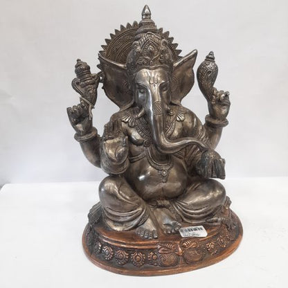 BRASS VINAYAKA SILVER FINISH