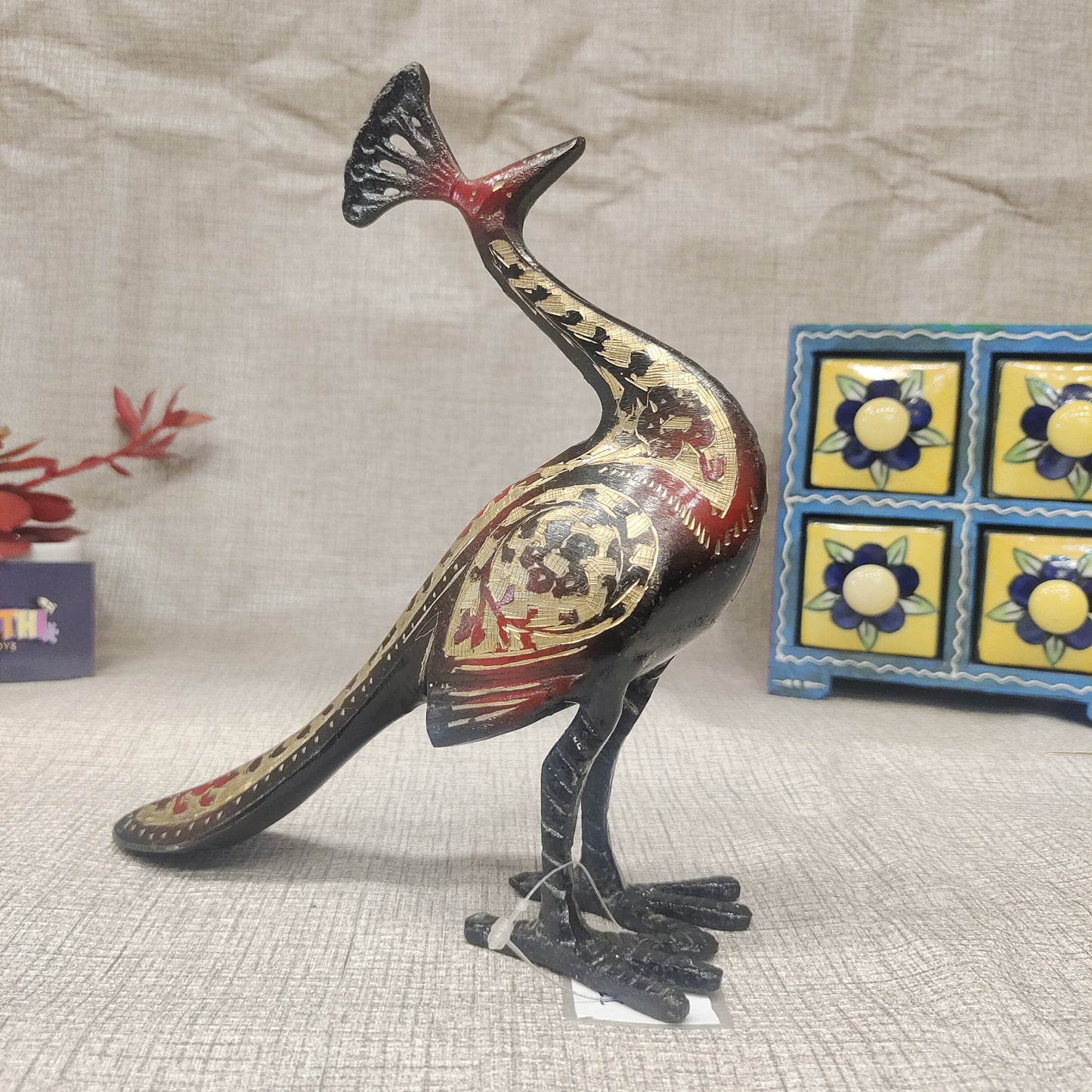 Brass antique peacock