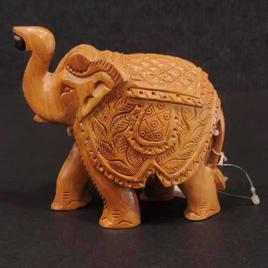 Wooden Elephant Fat With black Ball