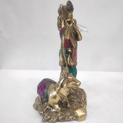 Cow Krishna idol