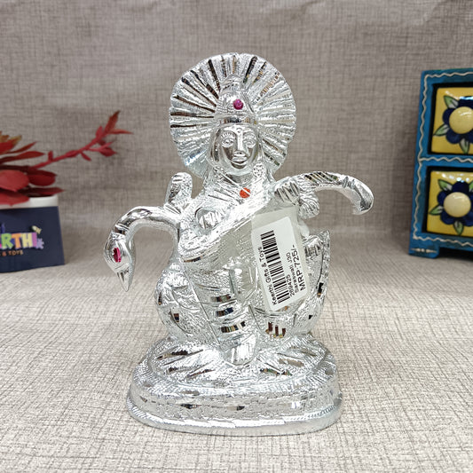 Saraswati German silver idol