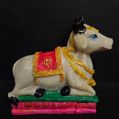 Nandi Bull Figurine Idol Indian Statue Lord Shiva Shiv Parvati Temple Decorative Showpiece Vastu Gift Mandir