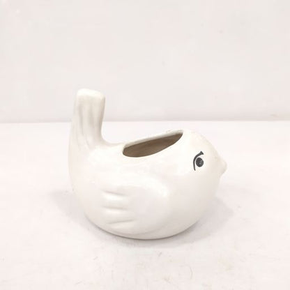 Fish shaped small Ceramic plant pot for office desktops & home decoration purpose