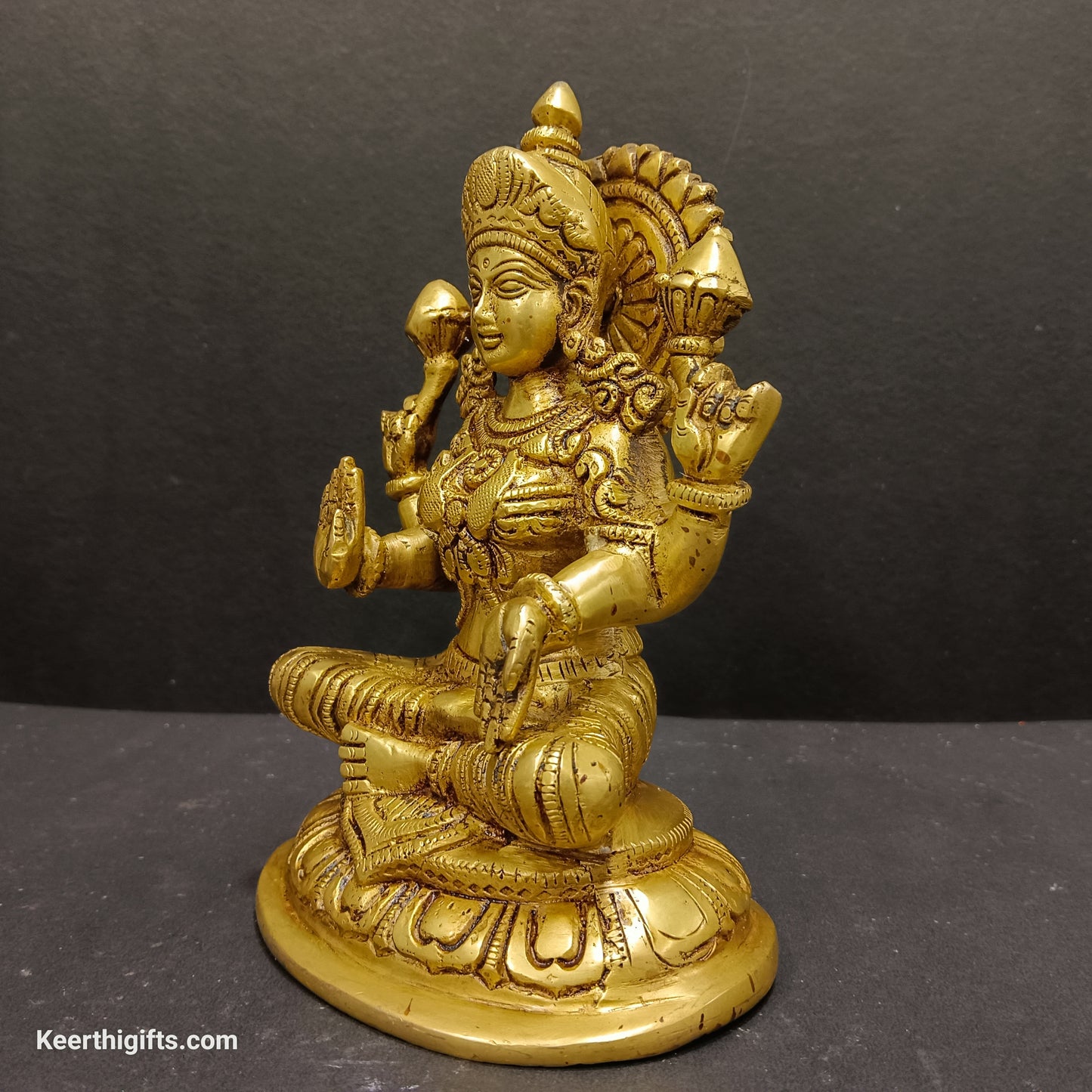 Lakshmi Devi brass antique idol