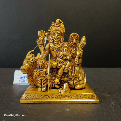 Shiva Family brass antique idol