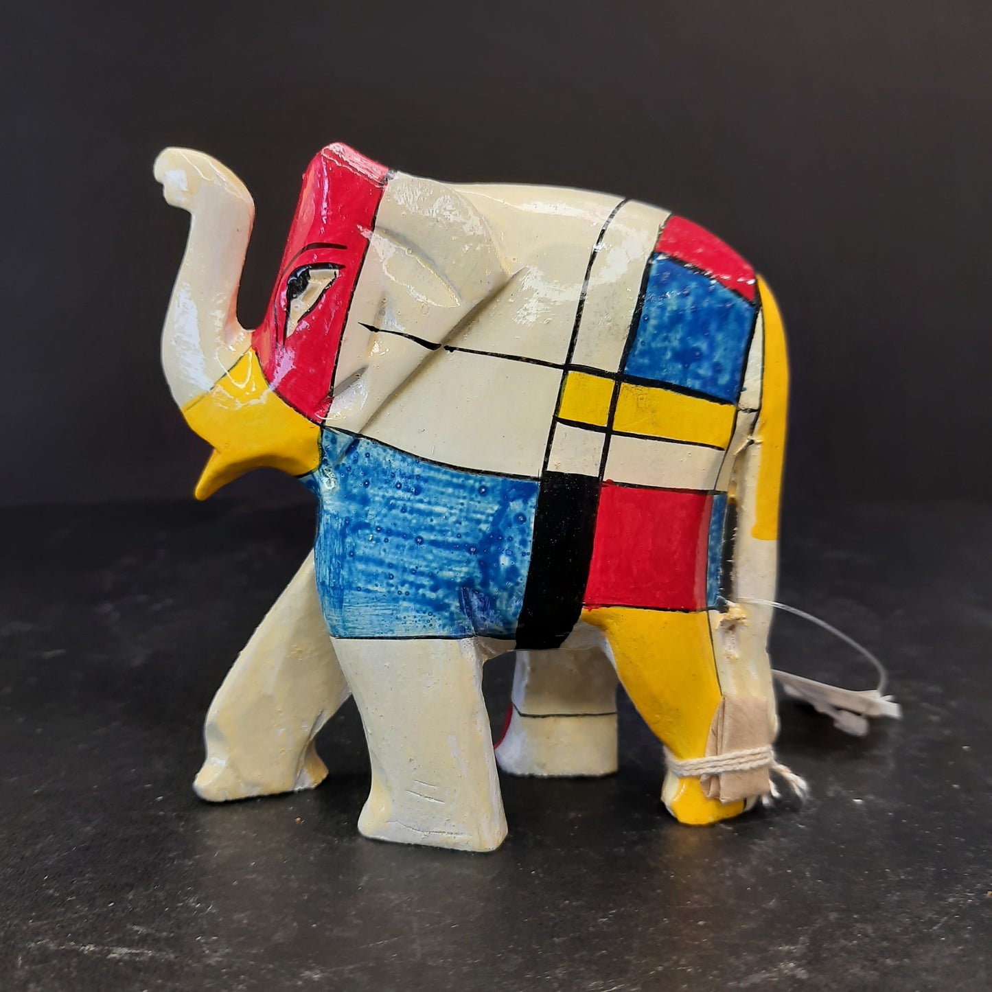 Wooden Elephant Mosaic Work