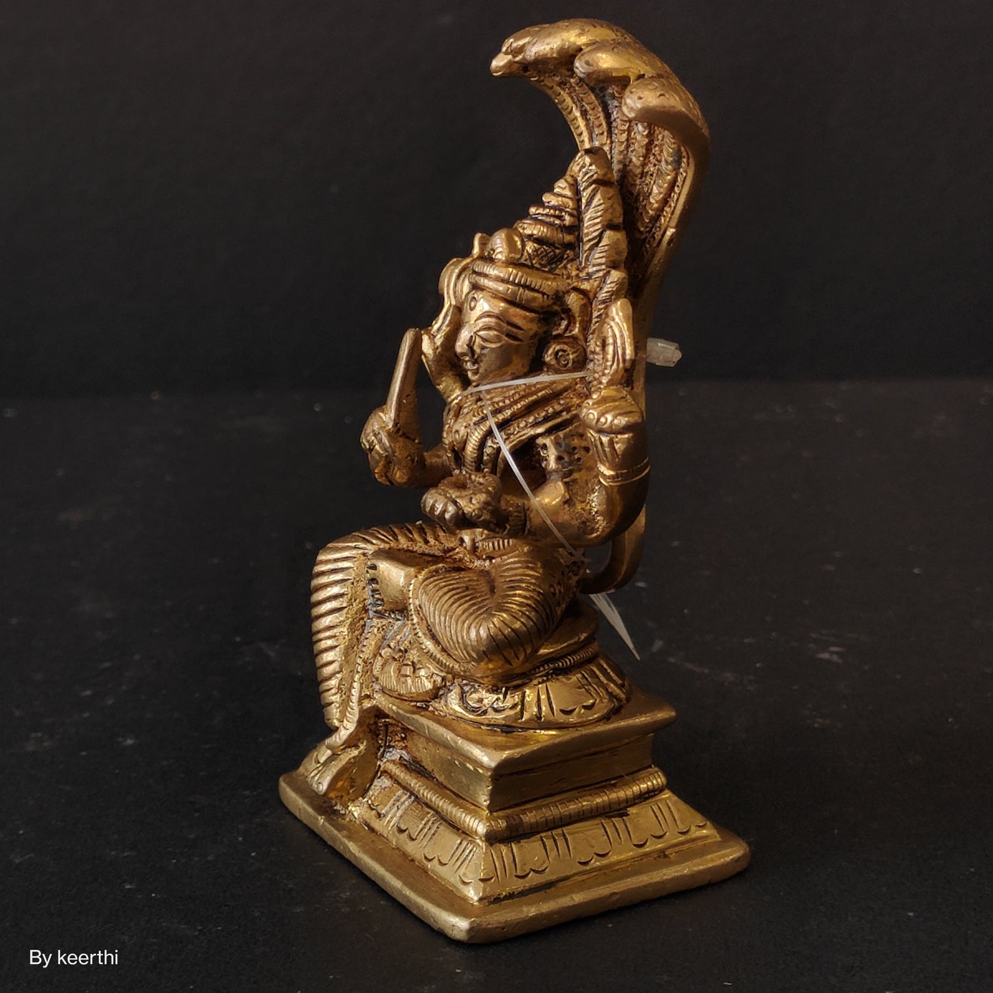 Brass Gold Durga Mariamman Devi South Indian Goddess of Rain and Curing Diseases
