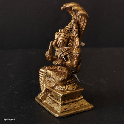 Brass Gold Durga Mariamman Devi South Indian Goddess of Rain and Curing Diseases