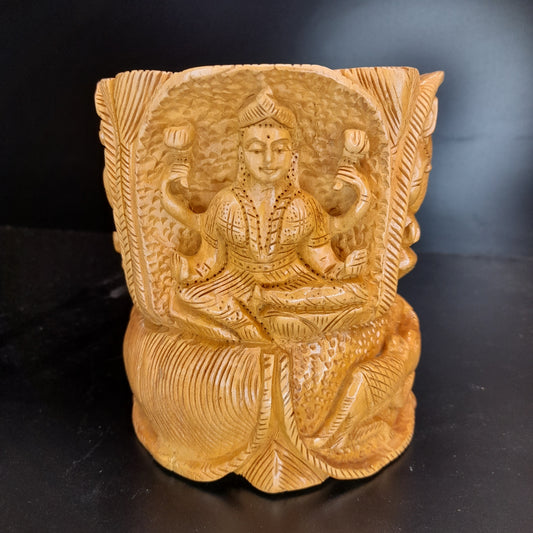 Wooden Lotus Namaste W/4 God Figures