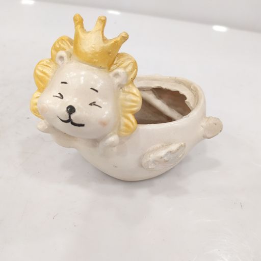 Ceramic Cute Mini Lion Planter Pot Animal Succulent Planter Flower Pot