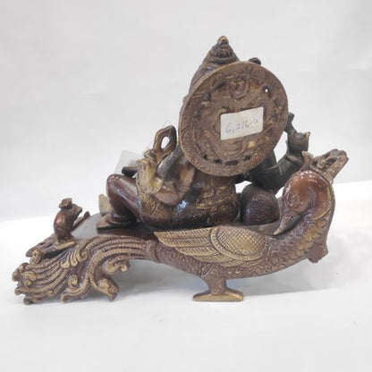 Brass Sleeping Vinayaka idol