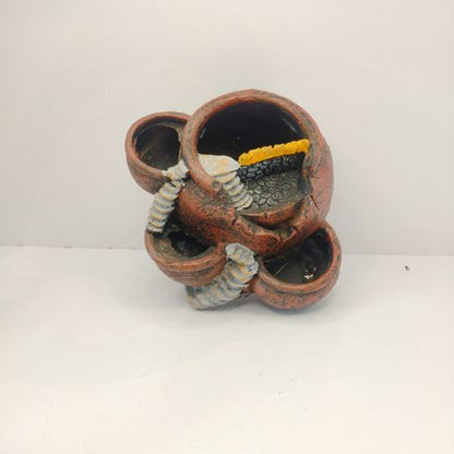 Succulent Herb Flower Basket Plant Pot Resin Succulent Plant Pot Vintage Multi Pot Planter Bonsai Container Resin Garden Pot Fairy House Home Decor