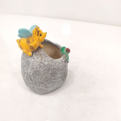 Ceramic honey bees cute mini Ceramic pot for home office desktop