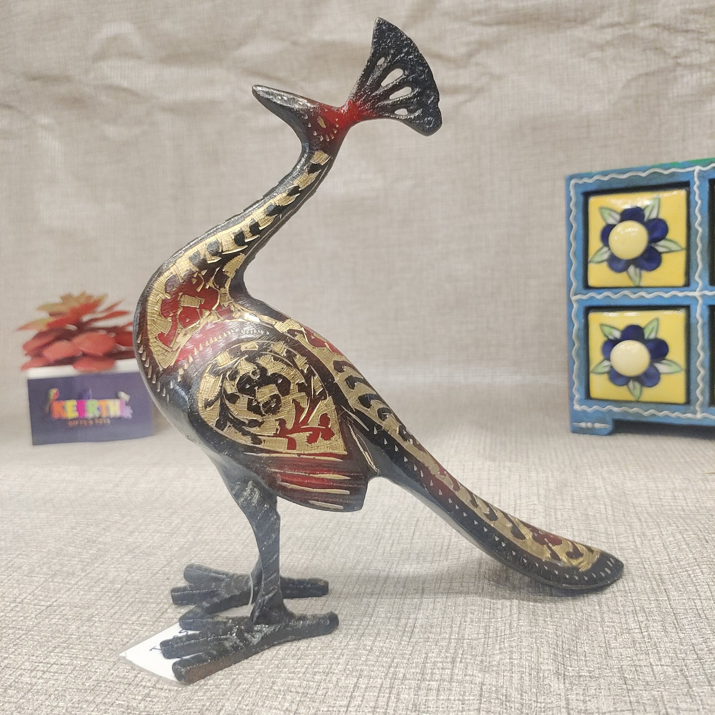Brass antique peacock