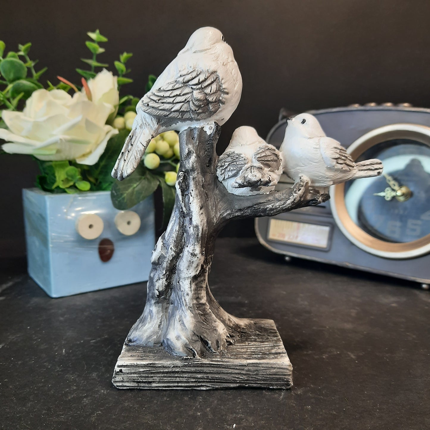 Doves seting on stem show piece
