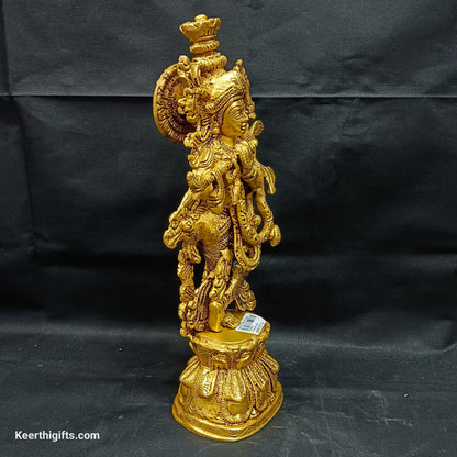 Krishna brass antique idol