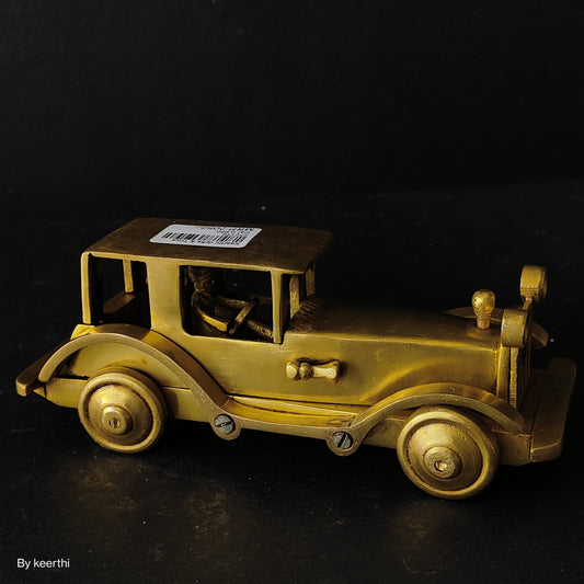 Brass Vintage Car Showpiece Figurine Statue for Home Decor Gift