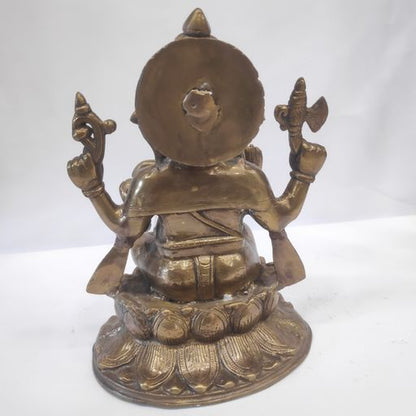 Brass ganesh idol