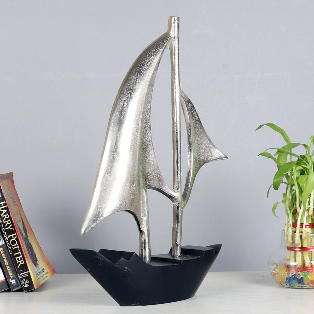 Dream Boat large Raw Silver finish aluminium Boat