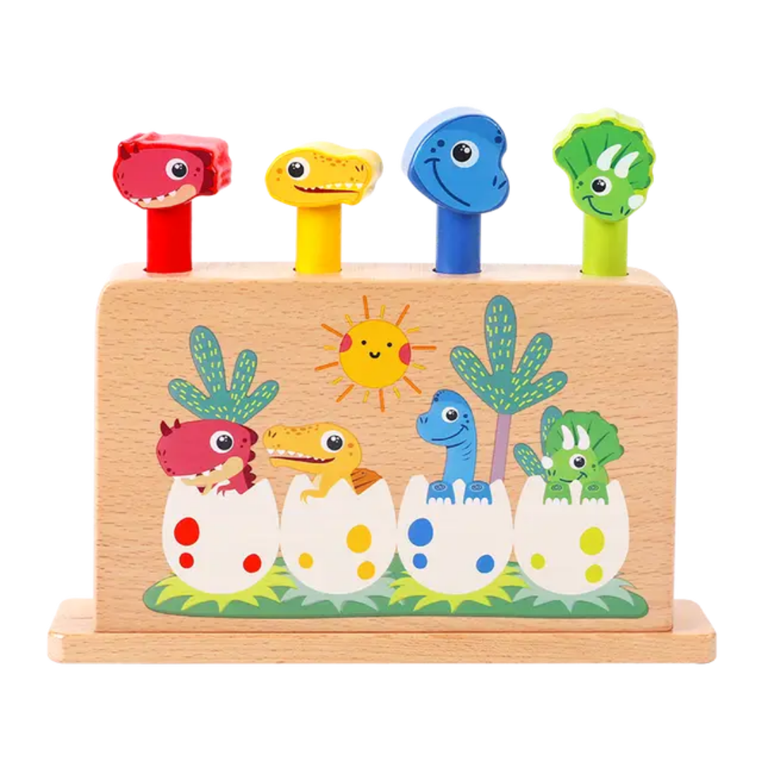 Wooden Pop up Dinosaur Dino Balance Counting Toy Fun and Counting Game for Kids