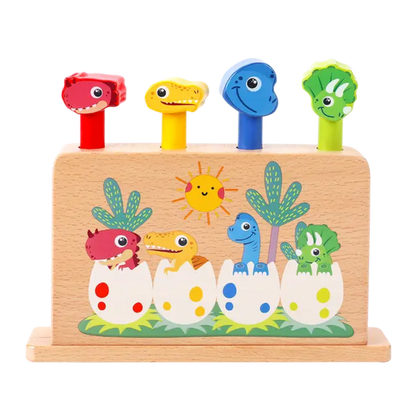Wooden Pop up Dinosaur Dino Balance Counting Toy Fun and Counting Game for Kids