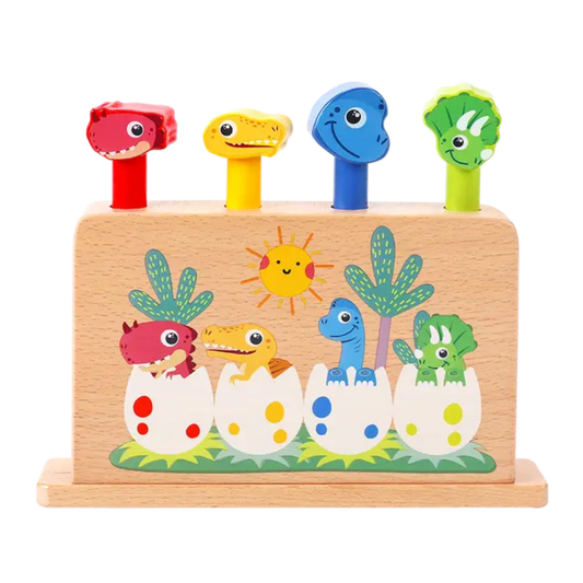 Wooden Pop up Dinosaur Dino Balance Counting Toy Fun and Counting Game for Kids