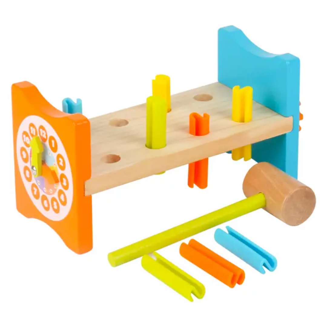 New coloured wood pile table board game exercise baby hands ability montessori wooden rainbow early education toys For Kids