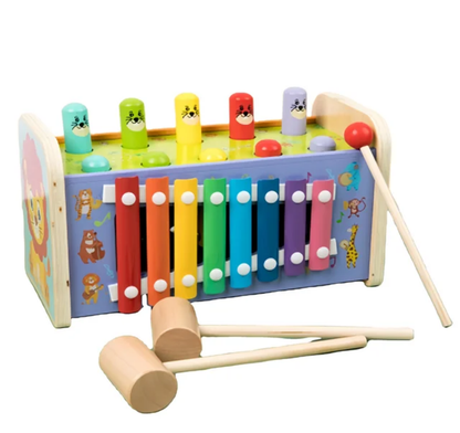Children Creative Cartoon Early Educational Learning Toys 3 in 1 Lion Hitting Ground Mouse Parent Child Game Toys for Kids
